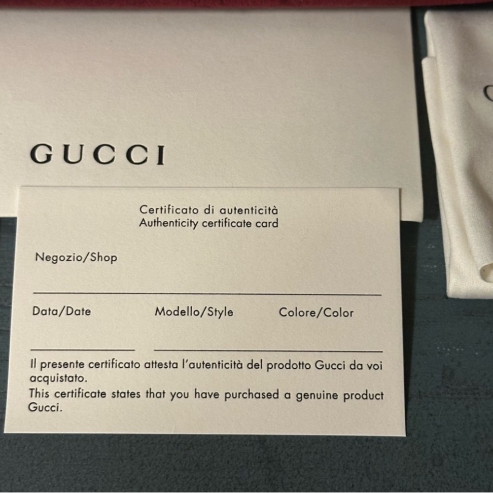 Gucci GG Sunglasses with Gold Frame and Amber Lenses NWT 💯 authentic - Picture 9 of 12